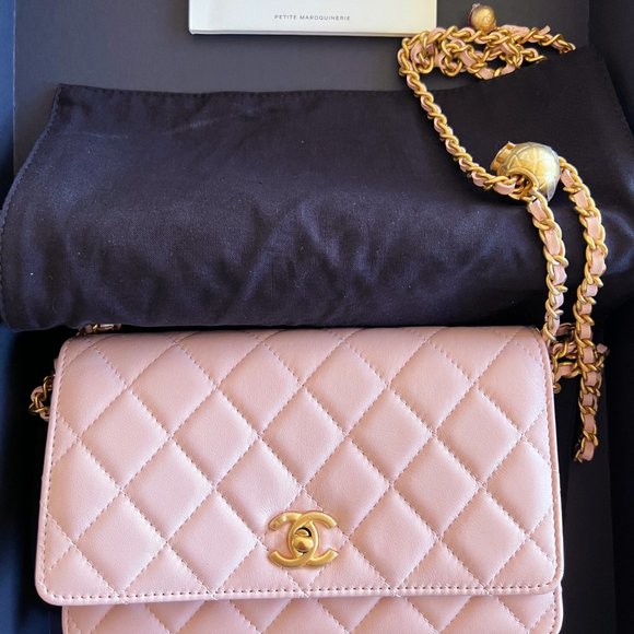 Brand new Chanel 23K light pink WOC with Pearl Crush With plastic seal - Picture 3 of 15